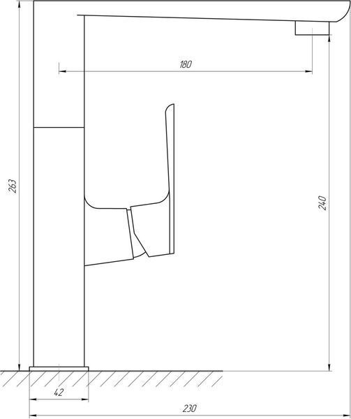 Змішувач кухонний Topaz Lexi TL 21401-H57-BB чорний матовий TOPAZ LEXI TL 21401-H57-B фото