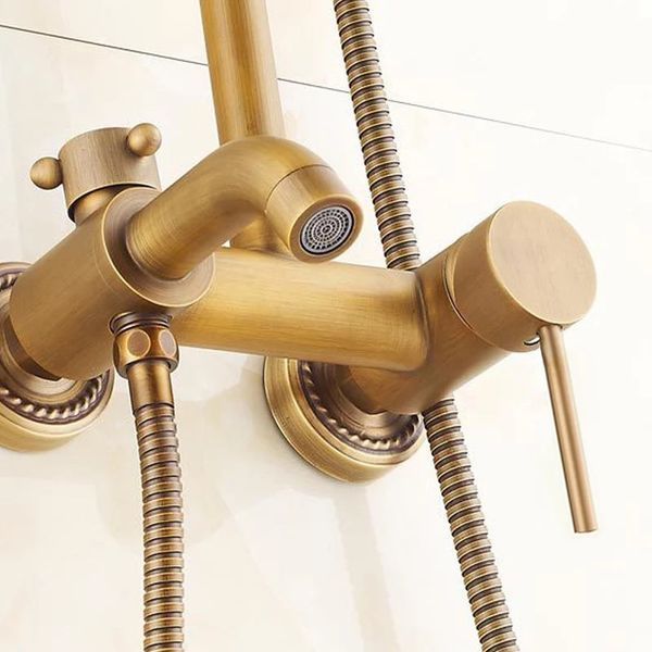 Душевая система Deco Simple D26-01 удлиненная античная D26-02 фото