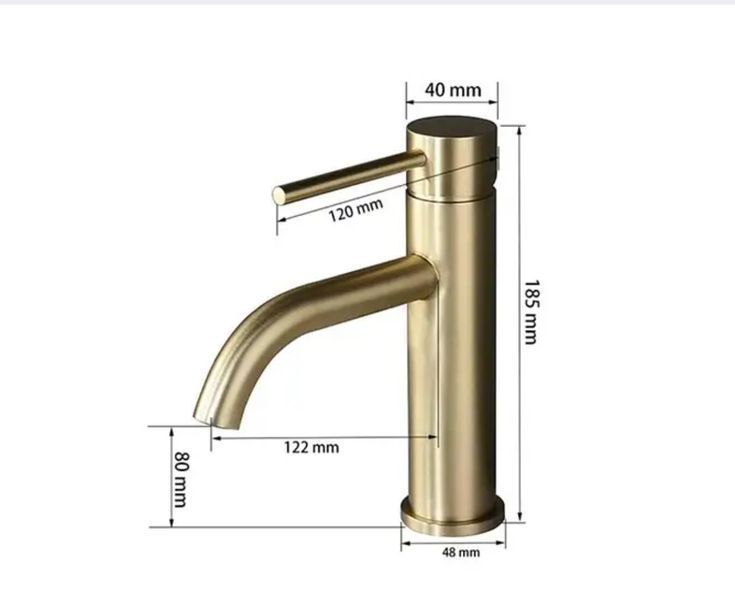Змішувач для раковини Futura 287-13 матове (brushed) 287-13 BRUSHED GOLD фото