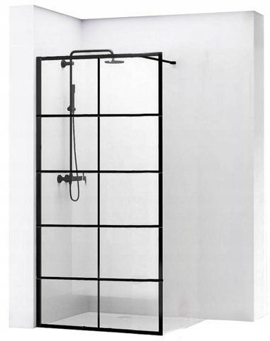 Душевая стенка 8 мм bler-1 black 90x195 BLER-1 BLACK 90x195 фото