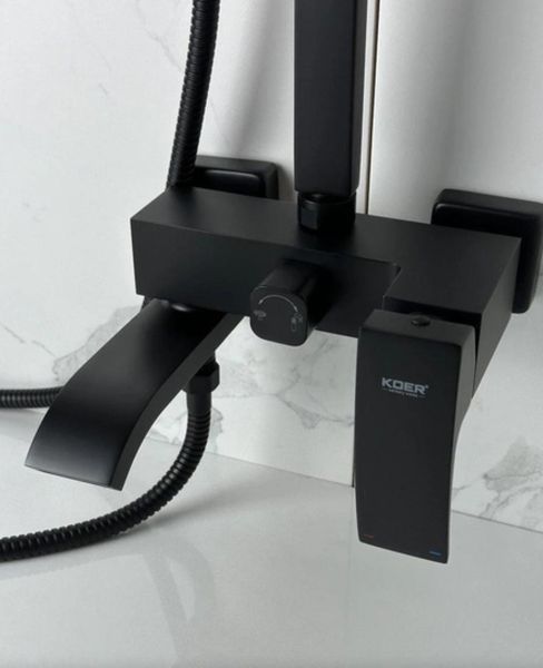 Душевая система Koer KB 56007-05, черная 56007-05 Black фото