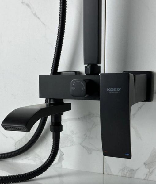 Душевая система Koer KB 56007-05, черная 56007-05 Black фото