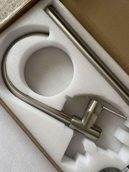Напольный смеситель для умывальника Ortis, нержавеющая сталь ORTIS (Brushed Nickel) фото