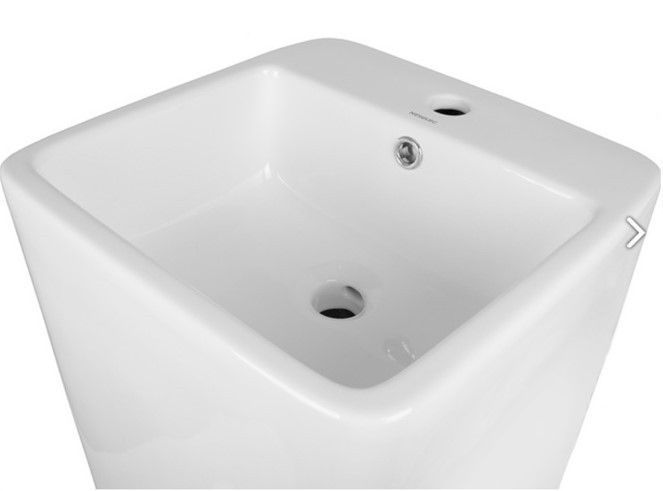 Умывальник настенный с держателем полотенца Newarc Aqua 40 белый 9417W фото